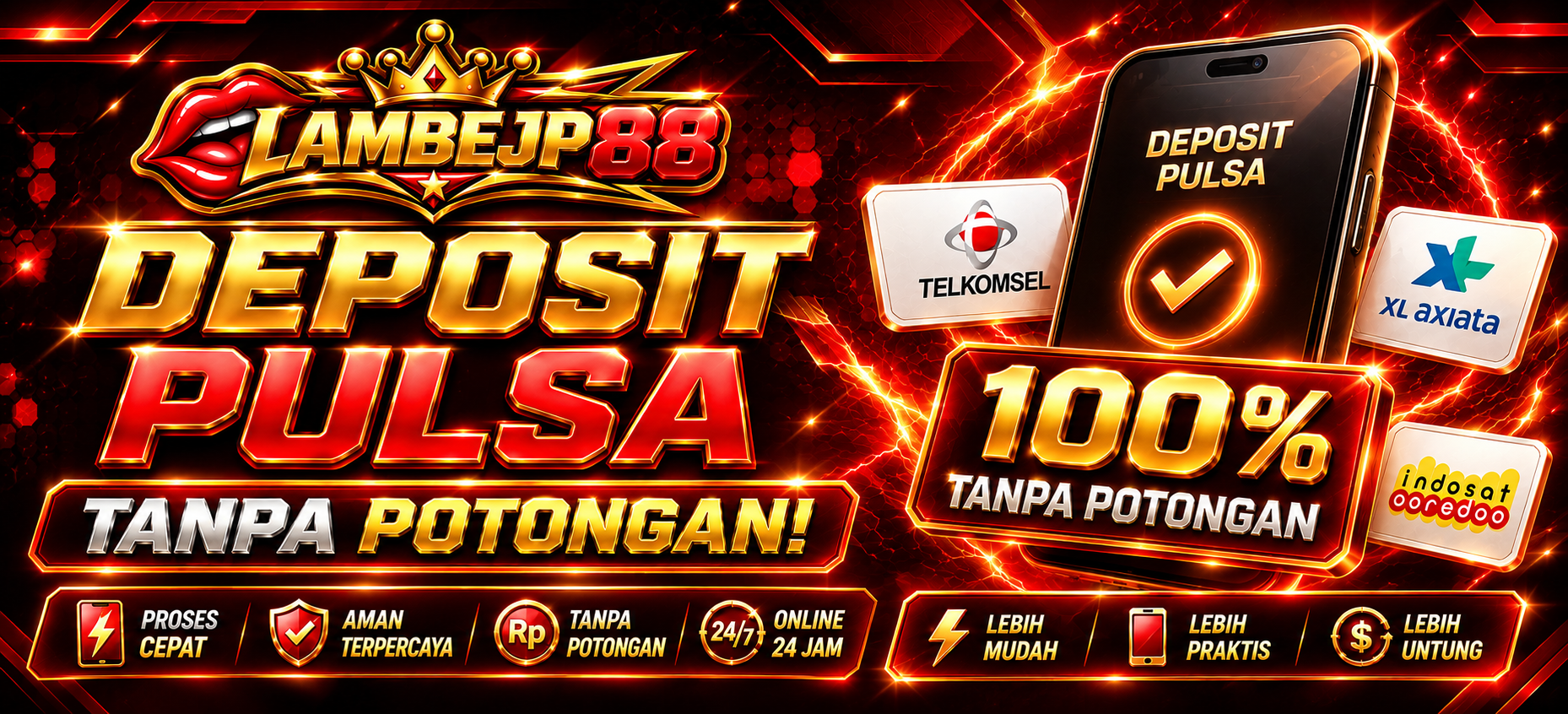 DEPOSIT PULSA TANPA POTONGAN