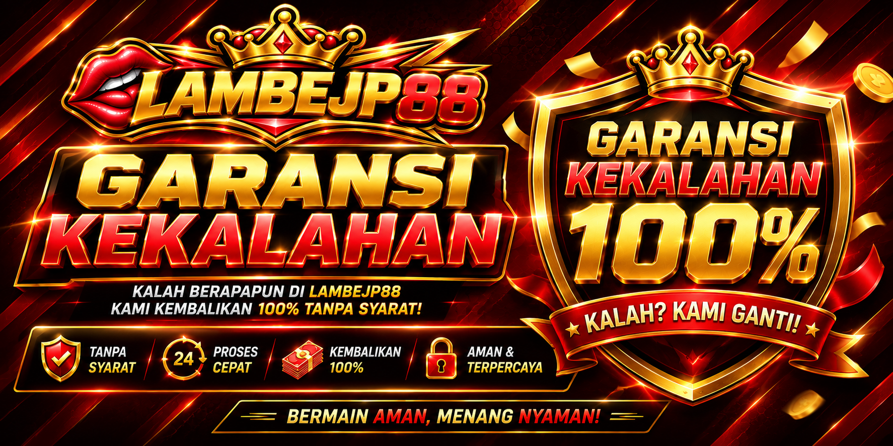 GARANSI KEKALAHAN 100% SEMUA MEMBER